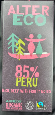 Alter Eco 85% Peru Dark Chocolate