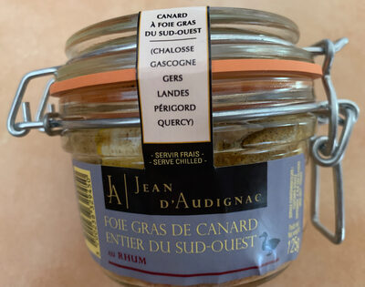 Foie gras de canard entier du Sud Ouest au rhum