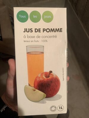 Jus de pomme à base de concentré - teneur en fruits : 100%
