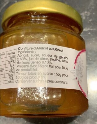 Confiture abricot genepi