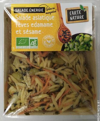 Salade asiatique fèves edamame et sésame