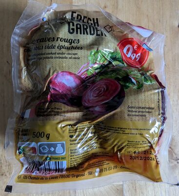 Betteraves rouges cuites sous vide