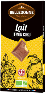 Tablette chocolat lait lemon curd