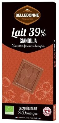 Tablette lait 39% gianduja