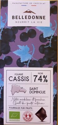 Noir 74% fourré Cassis