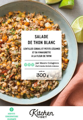 Salade de Thon Blanc, Lentilles corail et légumes