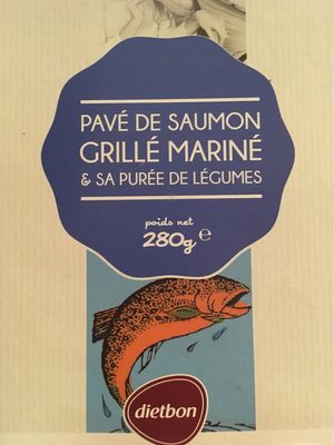 Pavé de Saumon grillé mariné et sa Purée de Légumes
