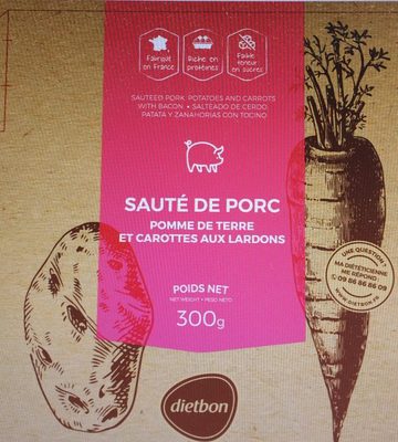 Sauté de Porc, Pomme de terre et carotte aux lardons