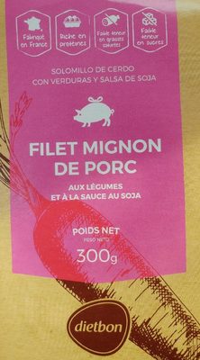 Filet mignon de porc aux légumes et à la sauce au soja