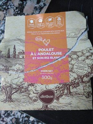 Poulet à l'Andalouse et son riz blanc