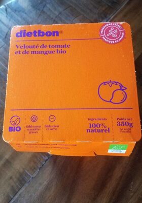 Velouté de tomate et de mangue bio
