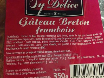 Gâteau Breton Framboise