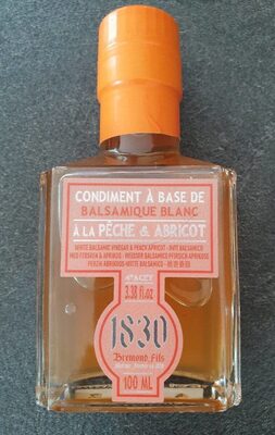 Condiment à base de balsamique blanc à la pêche et abricot