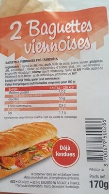 Baguettes viennoises