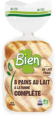 Pain lait bio* far complet x8 280g