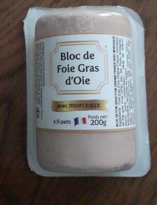 Bloc de foie gras  d' oie avec morceaux