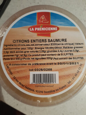 Citrons entiers confits