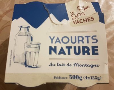 Yaourts Nature Au lait de montagne