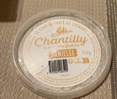 Chantilly a la creme fraiche vanillée