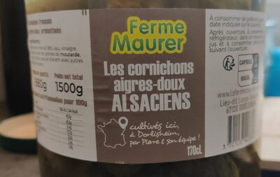 Les Cornichons Aigres-doux Alsaciens
