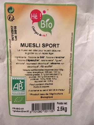 Muesli sport bio