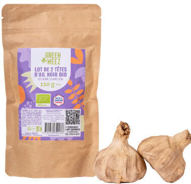 Lot de 2 Têtes d'ail noir bio