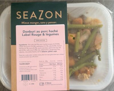 Donburi au porc haché label rouge & légumes