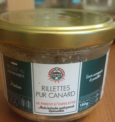 Rillettes pur canard au piment d'Espelette