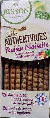 Les sablés authentiques raisin noisette