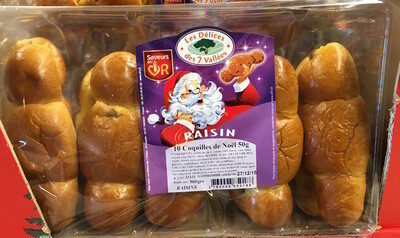 Coquilles de Noël Raisin