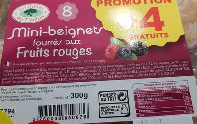 Mini beignets fourrés fruits rouges