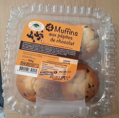 Muffins aux pepites de chocolat