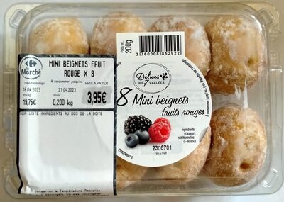 8 mini beignets fruits rouges