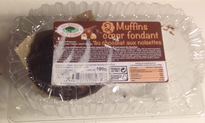 2 Muffins pâte à tartiner noisettes et caco