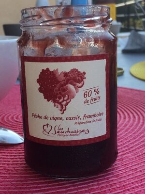 Pêche de vigne,cassis,framboise