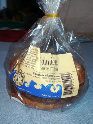 Palmier au beurre frais