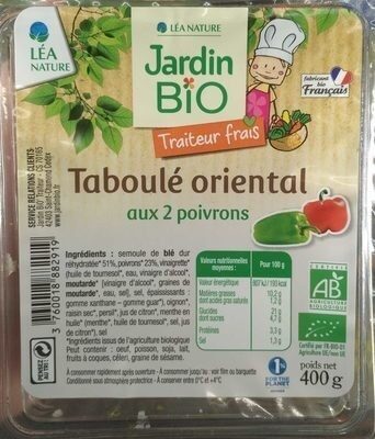 Taboulé oriental aux 2 poivrons bio