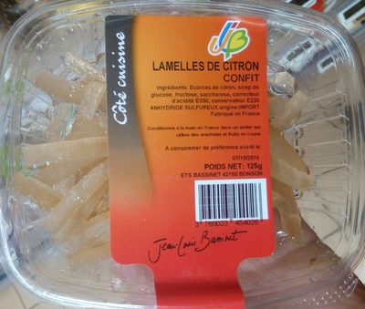 Lamelles de citron confit
