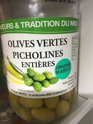 Olives vertes picholines entieres