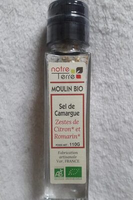 Sel de Camargue aeste de citron bio et de romarin bio