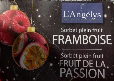 Sorbet plein fruit Framboise fruit de la Passion