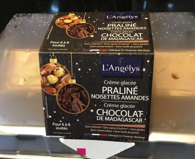 Crème glacée praliné noisette amende