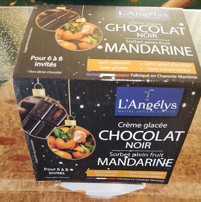 Crème glacée chocolat noir mandarine