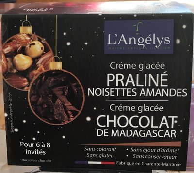 Creme glacée praliné noisette amande