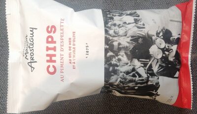 Chips au piment d'Espelette au sel de mer et à l'huile d'olive