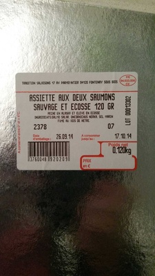 Assiette aux deux saumons