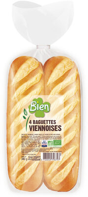 Bag viennoise bio* nature x4 340g