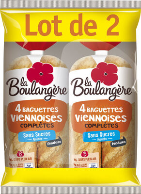 Baguettes viennoises Complètes sans sucres ajoutés