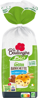 6 Briochettes Bio aux pépites de chocolat au lait 240g