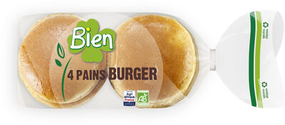 Burger buns bio* nature x4 200g